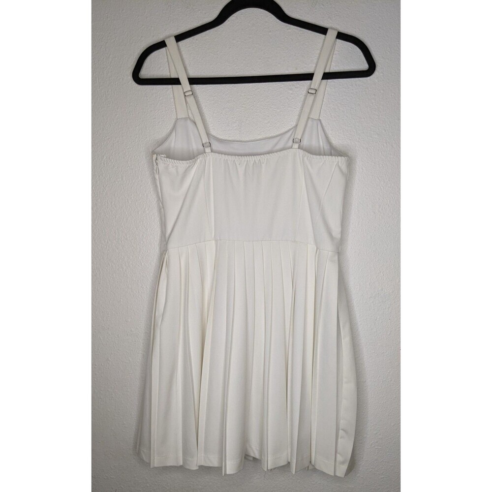 NEW~TRIXXI Cream Sleeveless Pleated Mini Dress Party Beachy Vacation M $56 - Picture 5 of 12